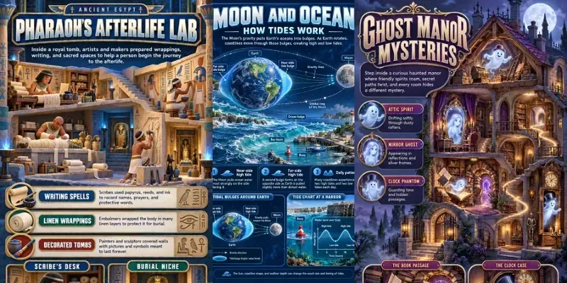 Discovery 3D Editorial Learning Posters