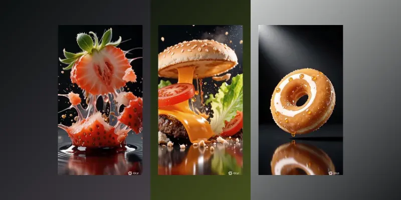Satisfying Slowmotion Food Drop Videos generated by undefined