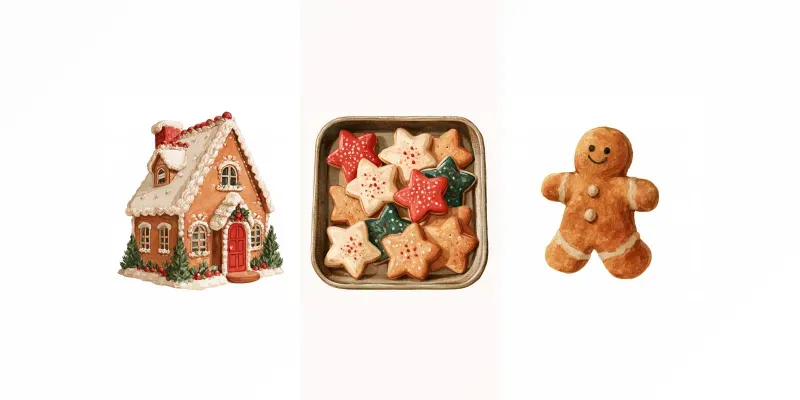 Cozy Christmas Baking Cliparts generated by undefined