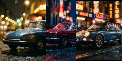 Vintage 8mm Film Car Art Prints generated by gemini-image