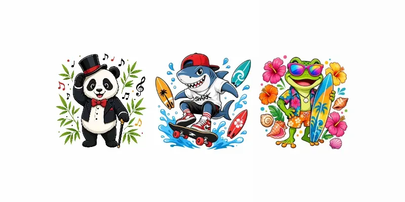Playful Mascot Sticker Generator generated by undefined