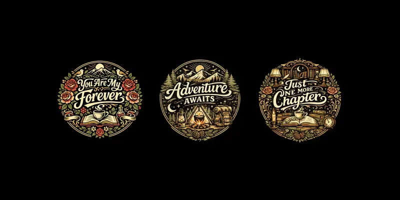 Vintage Typography Badge Tshirts generated by undefined