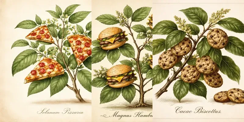 Vintage Botanical Food Prints generated by undefined