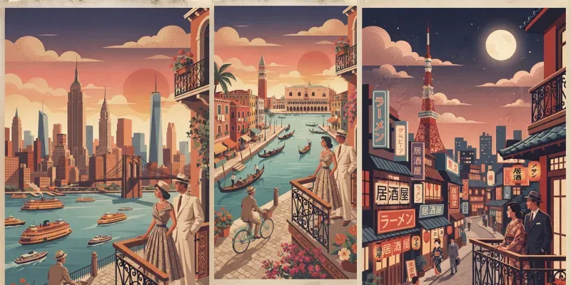 Vintage Travel Poster Style Generator generated by undefined
