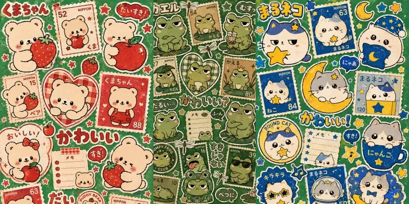 Kawaii Sticker Collage Moodboards generated by undefined