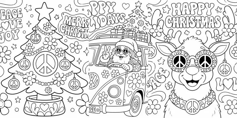 Retro Christmas Colorings generated by undefined