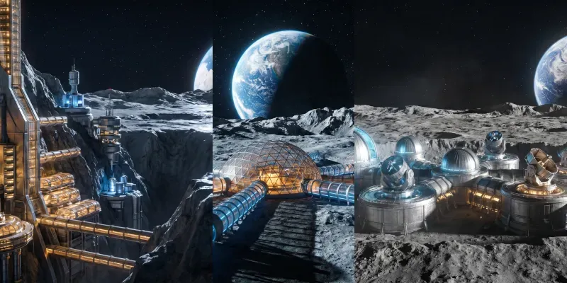 Cinematic Lunar Astrophotography generated by undefined