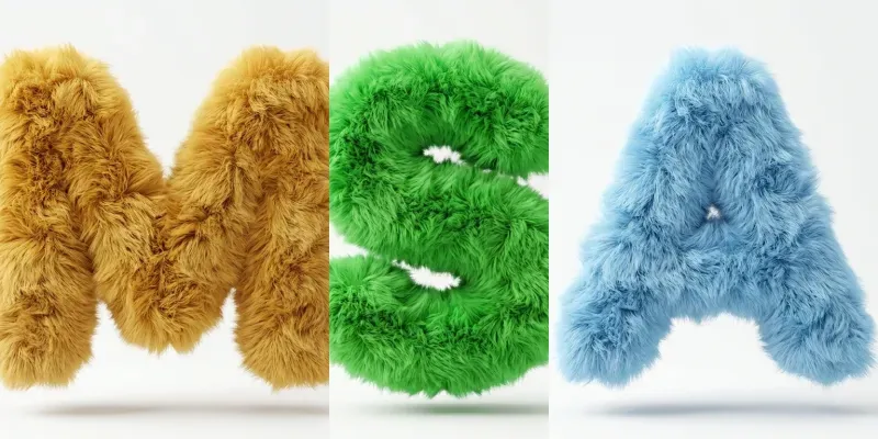 3D Fluffy Furry Letters Generator generated by undefined