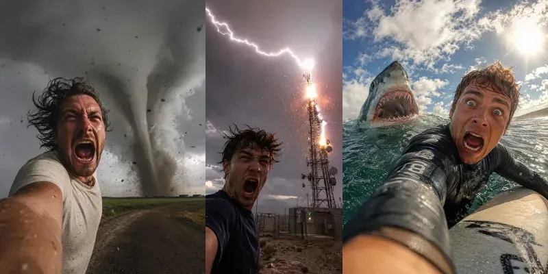 Extreme Selfie Shots generated by undefined