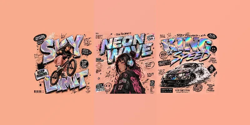 Holographic Streetwear generated by undefined