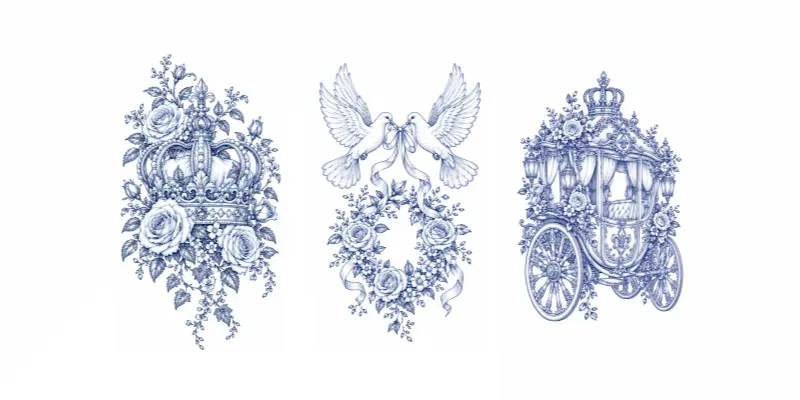 Blue Garden Royal Wedding Cliparts