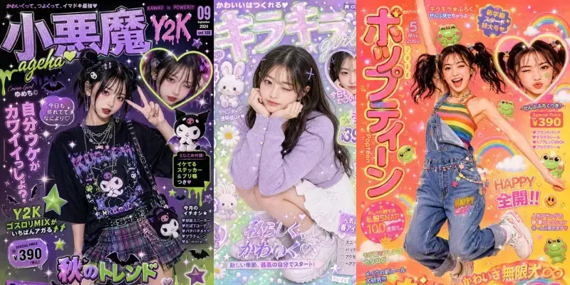 Y2k Kawaii Purikura Magazine Covers generated by undefined