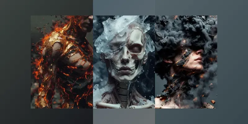 Metamorphic Elemental Portraits generated by undefined