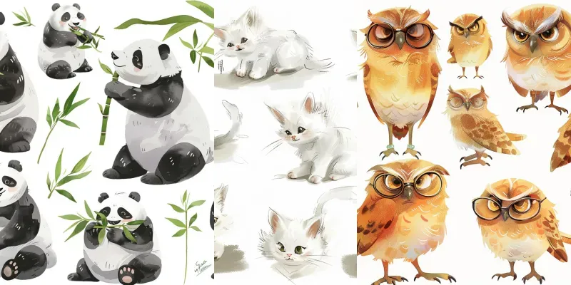 Storybook Character Pose Sheets generated by undefined