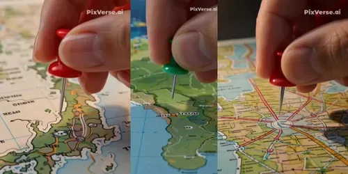 3D Worlds Emerging From Paper Maps generated by grok-video