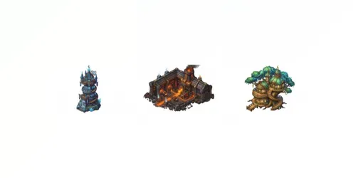 Isometric Fantasy Game Assets generated by gemini-image