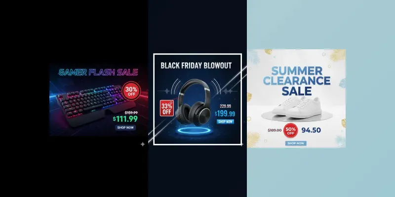 Black Friday Sale Banners generated by undefined