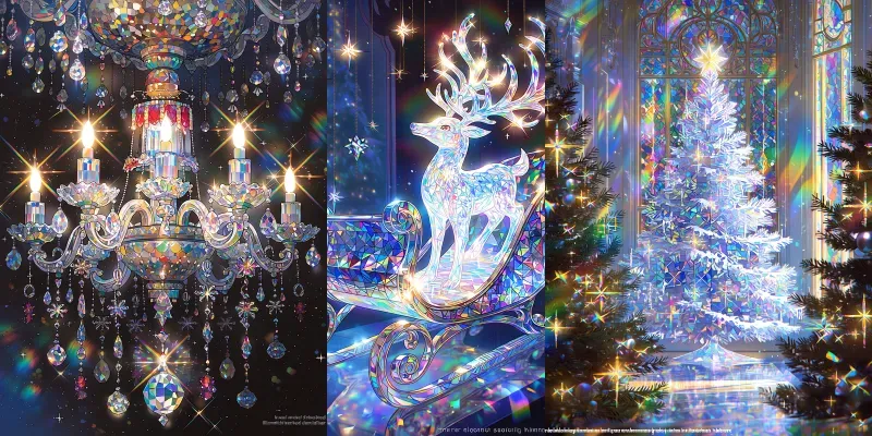 Luxury Holographic Christmas Cards generated by undefined