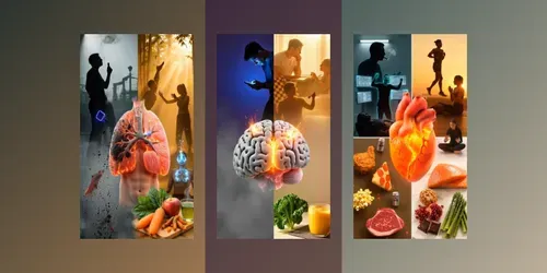 Medical Splitscreen Health Visualizers generated by grok-video