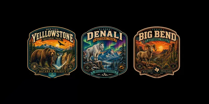 Retro Adventure Badge Generator generated by undefined
