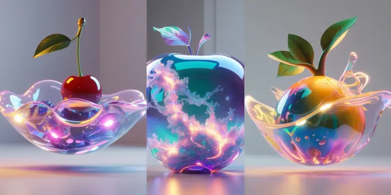 Futuristic Biotech Food 3D Assets generated by undefined
