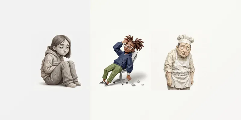 Crumpled Paper People generated by undefined