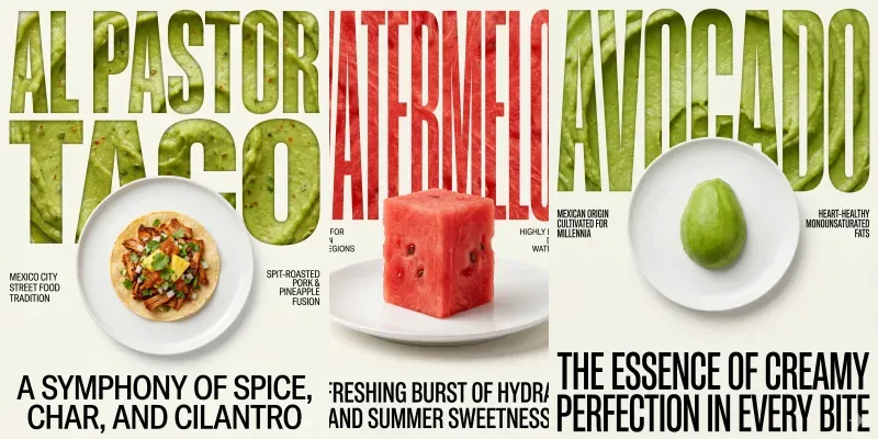 Modern Typographic Food Poster Generator generated by undefined