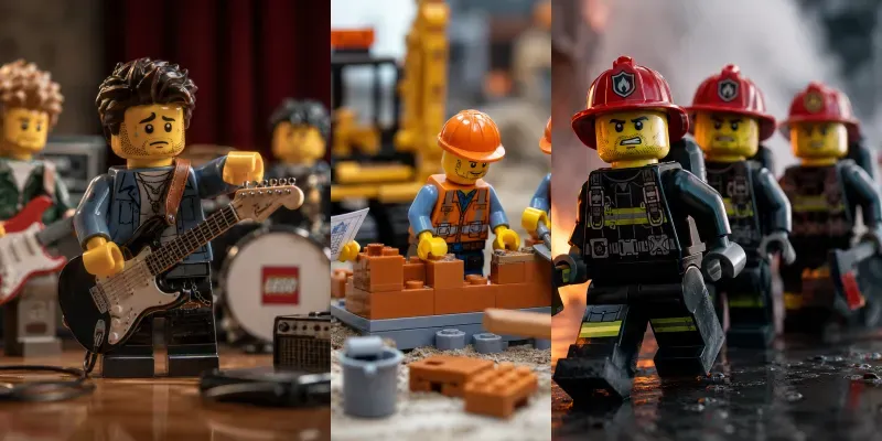 Expressive Lego Minifigure Story Scenes generated by undefined