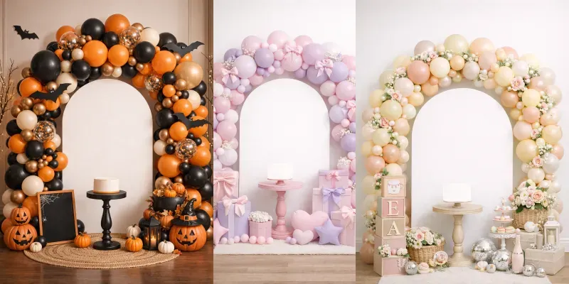 Balloon Backdrop Mockups generated by undefined