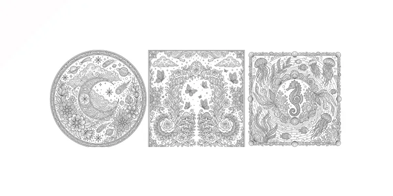Intricate Adult Coloring Pages