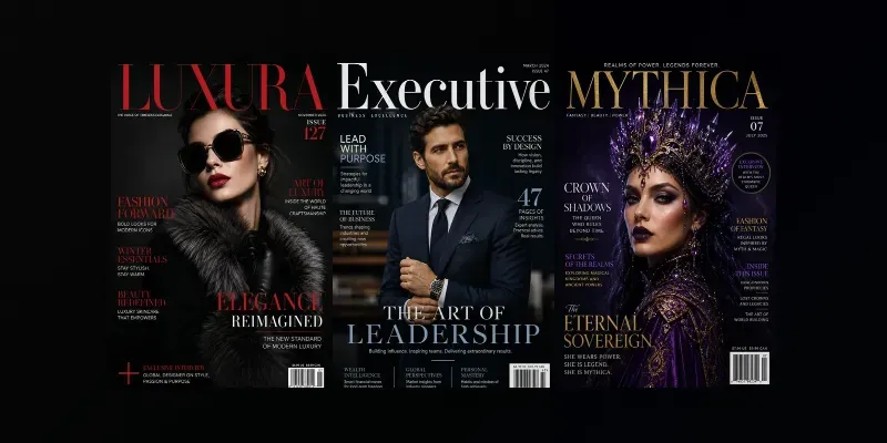 Luxury Editorial Magazine Cover Prompt generated by undefined