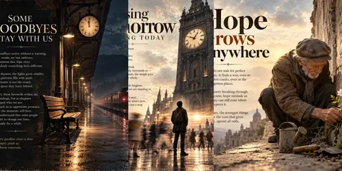 Poetic Editorial Reflection Posters generated by chatgpt-image