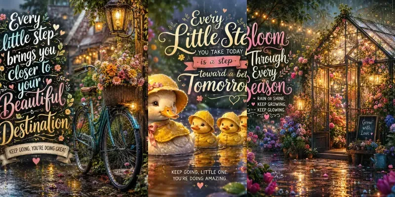 Cozy Rain Quote Posters generated by undefined