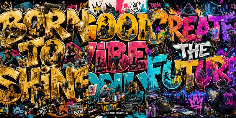 Neon Word Explosions generated by undefined