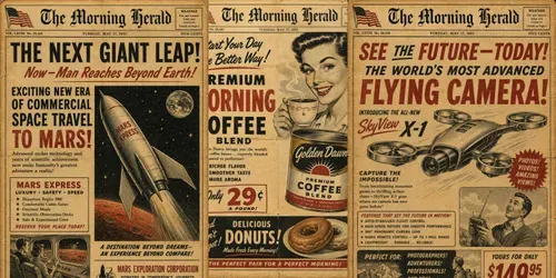 Vintage Newspaper Ads generated by chatgpt-image