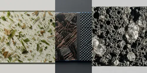 Tactile Macro Material Swatch Engines generated by gemini-image