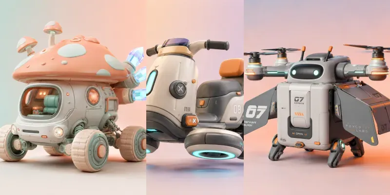 Minimalist Futuristic Toys generated by undefined