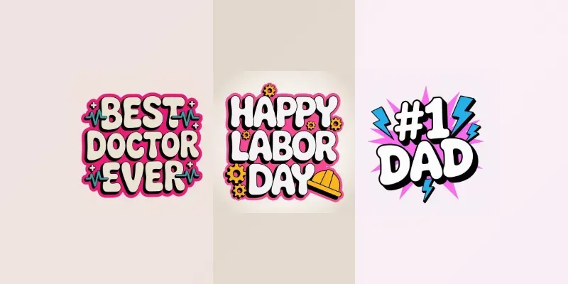 Playful Bubble Typography Graphics generated by undefined