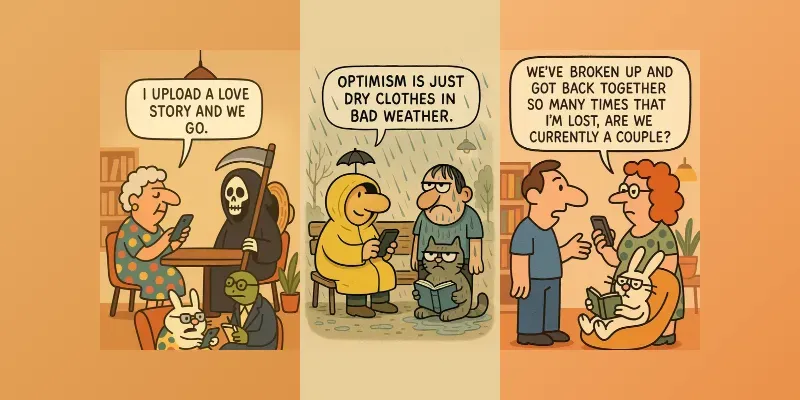 Caricature Cartoon Texts Illustrations generated by undefined