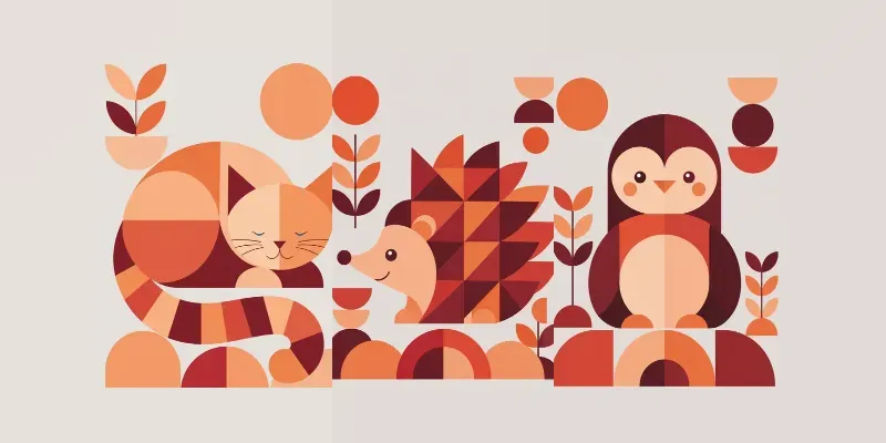 Modern Geometric Animal Icons generated by undefined