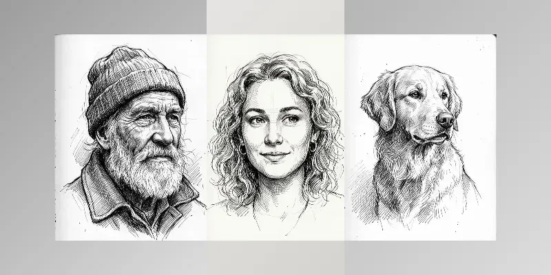 Cross Hatching Ink Portrait Generator