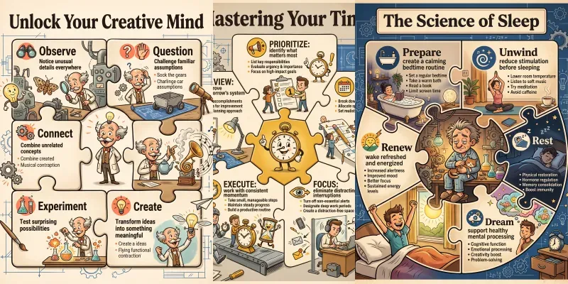 Vintage Puzzle Infographics generated by undefined