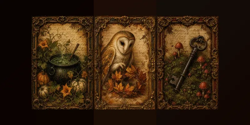 Gilded Autumn Fairytale Junk Journals generated by undefined