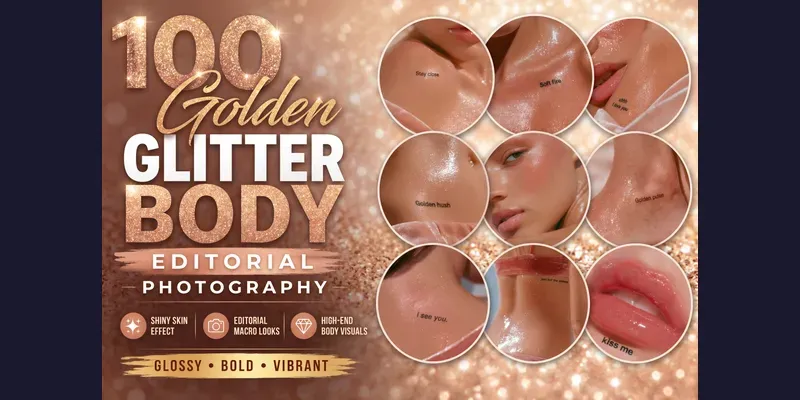 Glitter Body Editorial Photography generated by undefined