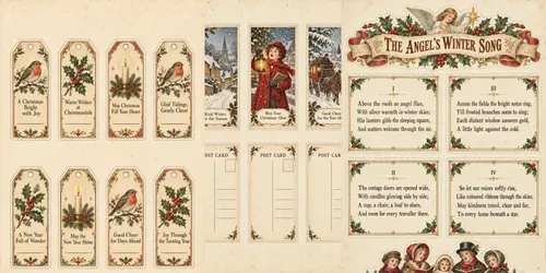 Vintage Christmas Ephemera Sheets generated by chatgpt-image