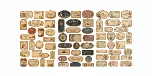 Antique Words Labels Sticker Packs 35 generated by chatgpt-image