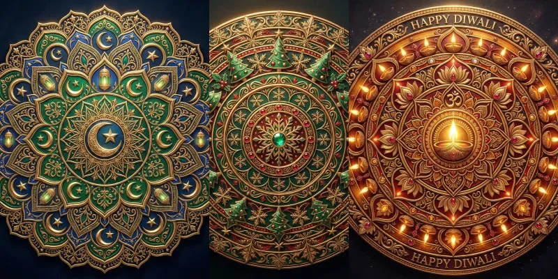 Festival 3D Mandala Art Generator generated by undefined