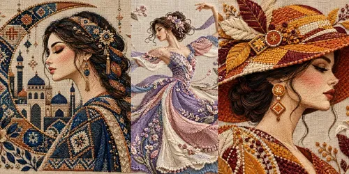 Artistic Embroidered Portraits generated by chatgpt-image