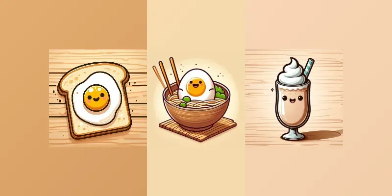 Playful Food Illustrations generated by undefined