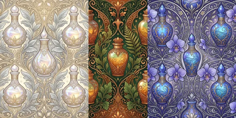 Art Nouveau Mystical Potion Patterns